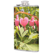 rode harten bloemen kolven heupfles (Links)