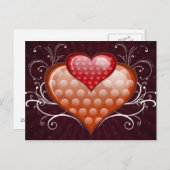 Rode harten briefkaart (Voorkant / Achterkant)