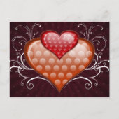 Rode harten briefkaart (Voorkant)