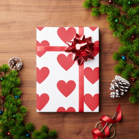 Rode harten cadeaupapier (Feestdagen Geschenken)