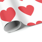 Rode harten cadeaupapier (Rol Hoek)