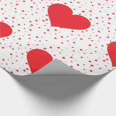 Rode harten cadeaupapier (Hoek)