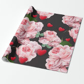 Rode harten cadeaupapier