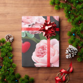 Rode harten cadeaupapier