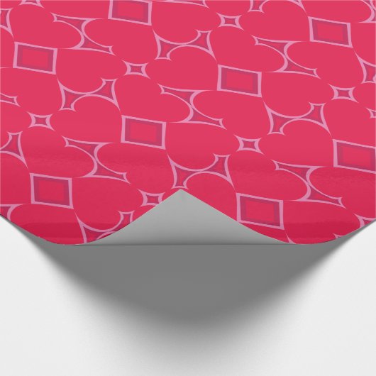 Rode harten cadeaupapier (Hoek)