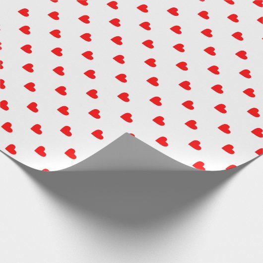 Rode harten cadeaupapier (Hoek)