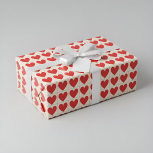 Rode harten cadeauverpakkings papier romantisch pa inpakpapier vel