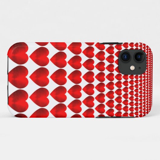 Rode harten Case-Mate iPhone case (Achterkant (horizontaal))