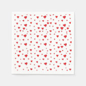 Rode harten cocktailservet servet (Voorkant)