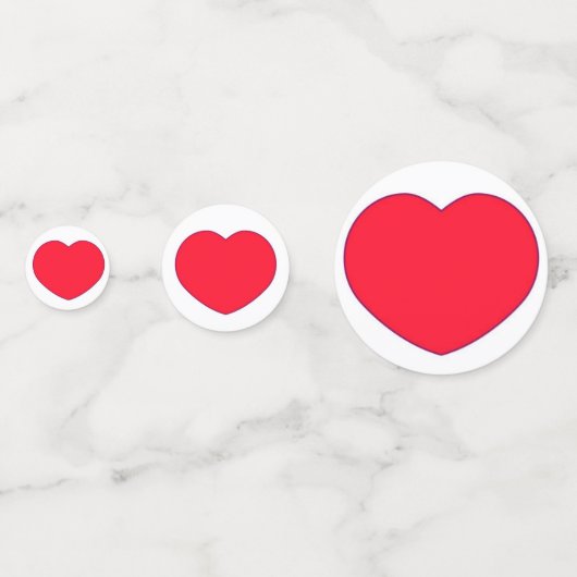 Rode harten confetti (Voorkanten)