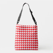 Rode harten crossbody tas (Achterkant)