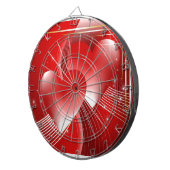 Rode harten dartbord (Voorkant Rechts)