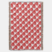 Rode harten deken (Voorkant Verticaal)