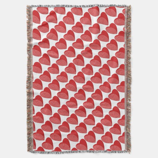 Rode harten deken (Voorkant Verticaal)