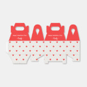 Rode harten draagtas met wieltjes - Valentijnsdag  Bedankdoosjes (Uitgevouwen)