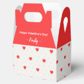 Rode harten draagtas met wieltjes - Valentijnsdag  Bedankdoosjes (Geopend)