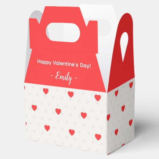 Rode harten draagtas met wieltjes - Valentijnsdag  Bedankdoosjes (Geopend)