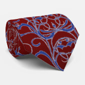 Rode harten en blauw Stropdas met kant (Opgerold)