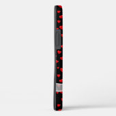 rode harten en boog op zwart Case-Mate iPhone case (Achterkant / Rechts)