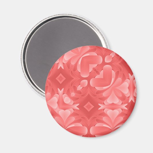 Rode harten en diamanten magneet (Voorkant / Achterkant)