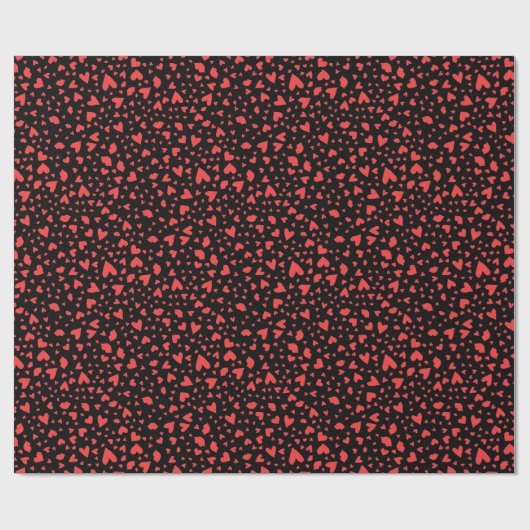 Rode harten en kussens cadeaupapier (Vlak)