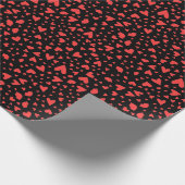 Rode harten en kussens cadeaupapier (Hoek)