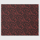 Rode harten en kussens cadeaupapier (Vlak)