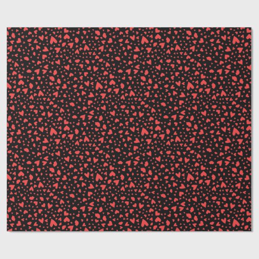 Rode harten en kussens cadeaupapier (Vlak)