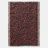 Rode harten en kussens deken (Voorkant Verticaal)