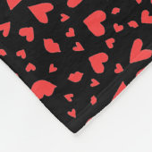 Rode harten en kussens fleece deken (Hoek)