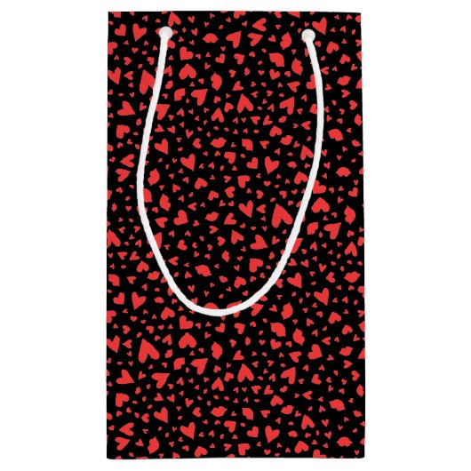 Rode harten en kussens klein cadeauzakje (Achterkant)