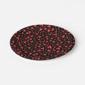 Rode harten en kussens papieren bordje (Gekanteld)