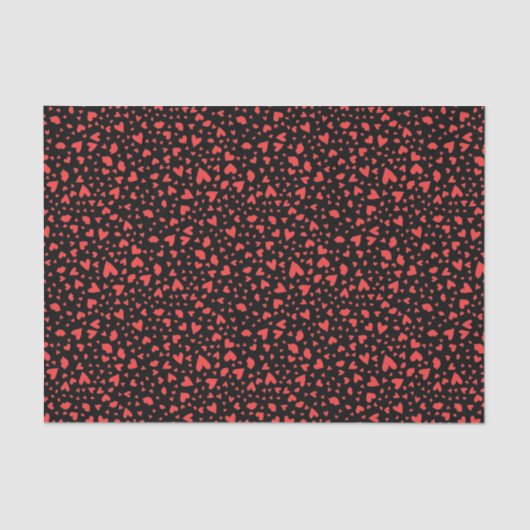 Rode harten en kussens tissuepapier (Voorkant)