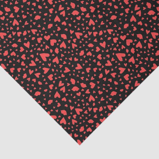 Rode harten en kussens tissuepapier (Detail)