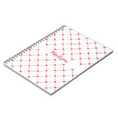 Rode harten en linnen Notitieboek (Linkerzijde)