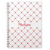 Rode harten en linnen Notitieboek (Voorkant)