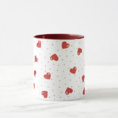 Rode harten en pooldots mok (Midden)