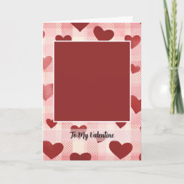 Rode harten en roze kariert kaart