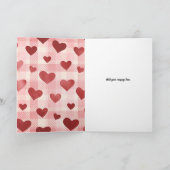 Rode harten en roze pluche kaart (Binnen)