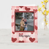 Rode harten en roze ruit kaart (Gele Bloem)