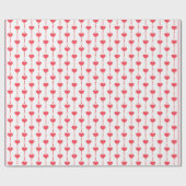  rode harten en Stippen Valentijnsdag Cadeaupapier (Vlak)