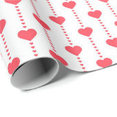  rode harten en Stippen Valentijnsdag Cadeaupapier (Rol Hoek)