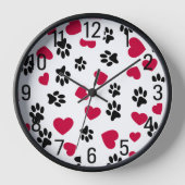 Rode harten en zwarte poot afdrukken (Voorkant)