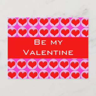 Rode harten feestdagenkaart