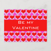 Rode harten feestdagenkaart (Voorkant)