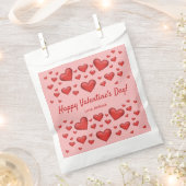 Rode harten Fijne Valentijnsdag & aangepaste tekst Bedankzakje (Geknipt)