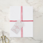 Rode harten Fijne Valentijnsdag Cadeaulabel (Met Touw)