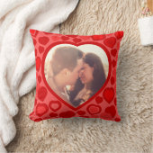 Rode harten foto grens kussen (Deken)