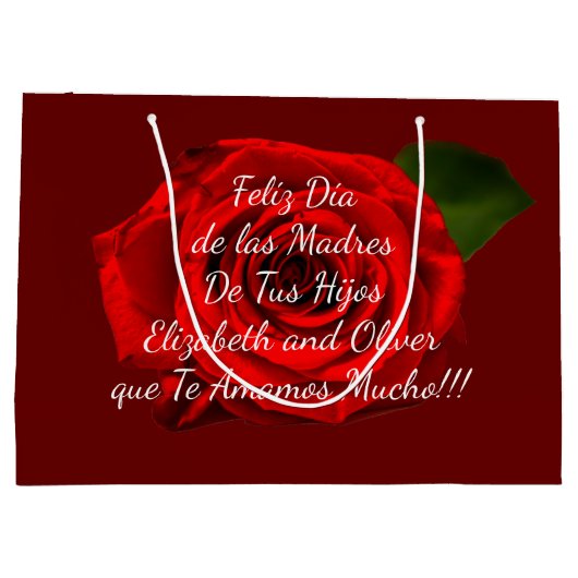 Rode harten fotobericht | Spaanse Moederdag Groot Cadeauzakje (Achterkant)