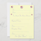 rode harten gebonden aan  witte boog voor bruiloft kaart (Achterkant)